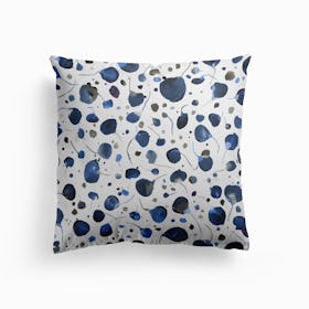 Flying Seeds Blue Cushion