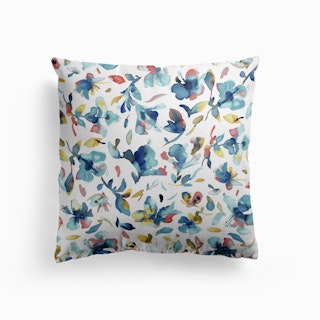Loose Pink Floral Cushion By Lauradidthis Fy