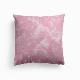 Abstract Dripping Painting Pink Cushion
