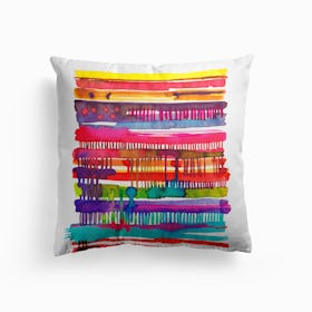 Irregular Watercolor Lines Cushion