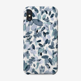 Watercolor Petal Stains Blue Greyish Phone Case