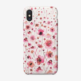 Ink Soft Flowers Pink Degrade Phone Case