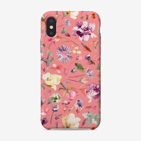 Flower Buds Coral Pink Phone Case