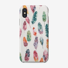 Watercolor Boho Feathers Phone Case