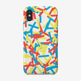 Confetti Party Red Yellow Blue Phone Case