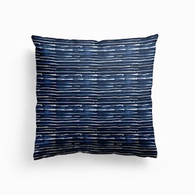 Electric Lines Navy Cushion