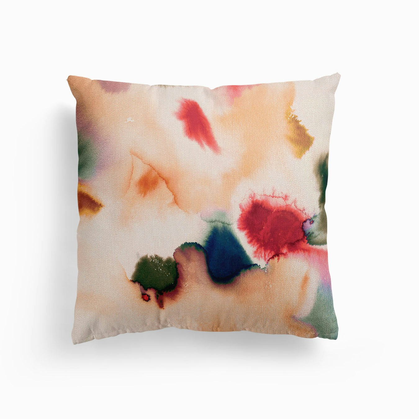 Abstract Watercolor Mineral Canvas Cushion by Ninola Design