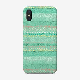 Little Textured Dots Green Phone Case