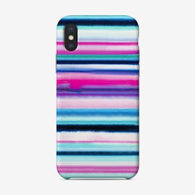 Degrade Stripes Watercolor Pink Phone Case