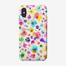 Tropical Flowers Multicolored Phone Case