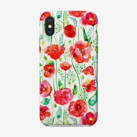 Poppies Red Phone Case