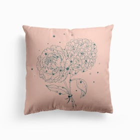 Pink Flowers Cushion