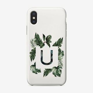 Botanical Alphabet U Phone Case