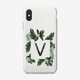 Botanical Alphabet V Phone Case