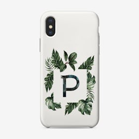 Botanical Alphabet P Phone Case