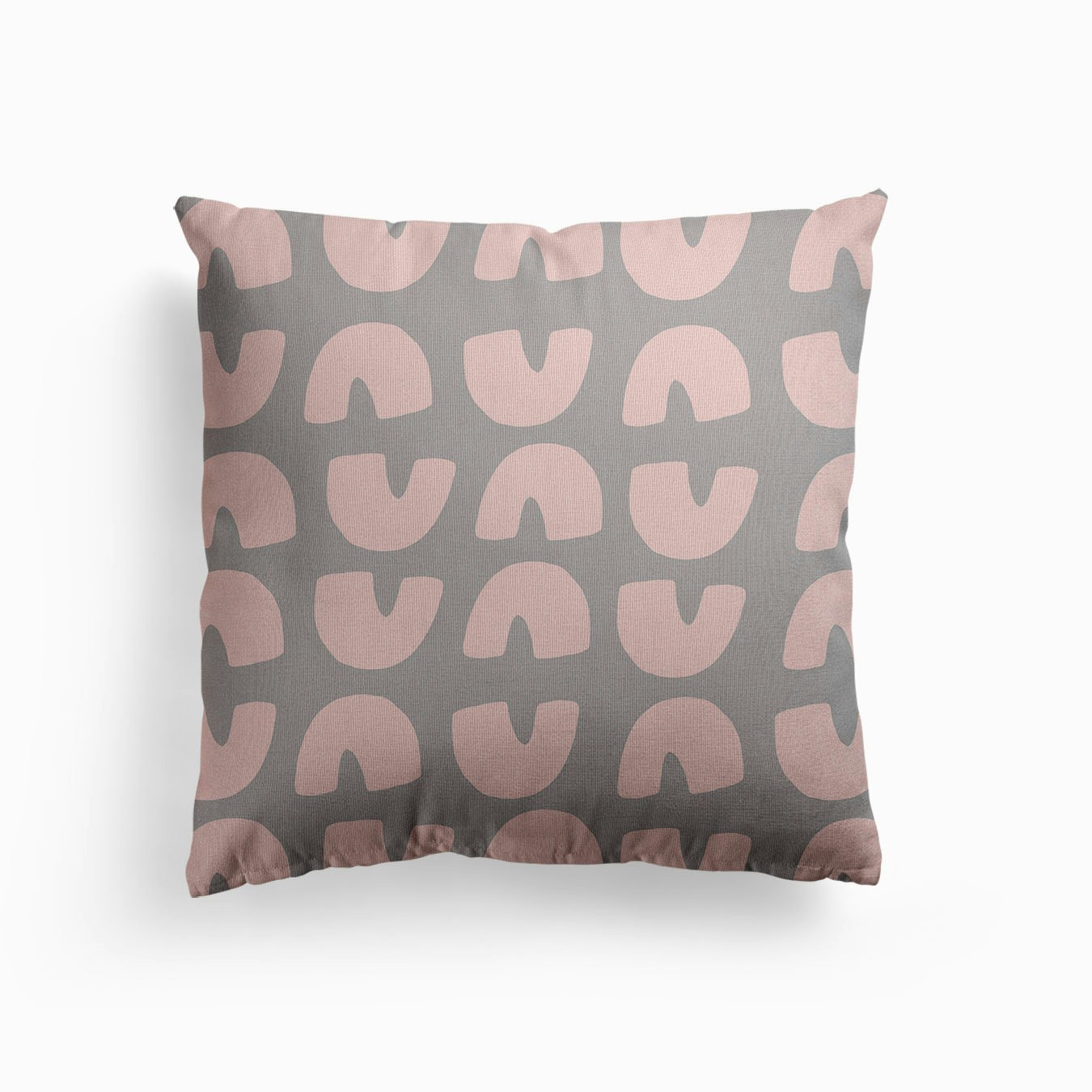 Pastel Pink Rainbow Pattern Canvas Cuscino