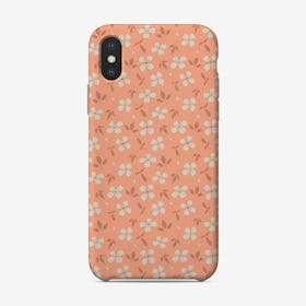 Peachy Floral Pattern Phone Case