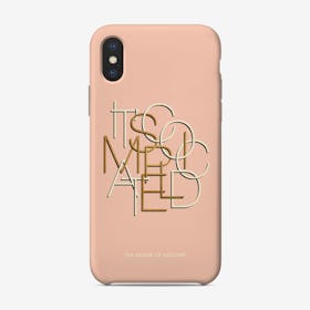 Complicated Simple Blush And Gold Phone Case