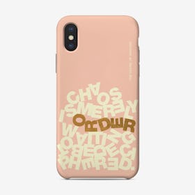 Chaos And Order Blush And Gold Phone Case