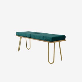 CORGI Bench in Turquoise/Gold