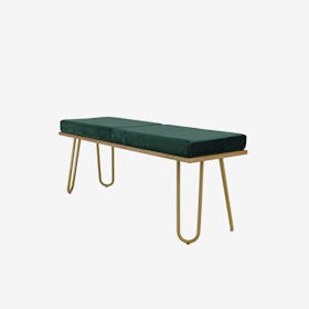 CORGI Bench in Green/Gold