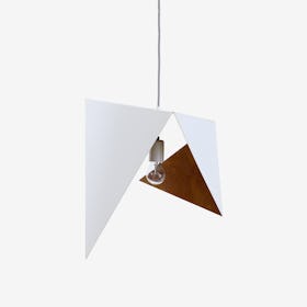 DUO BIRD I Pendant Light in White Rust