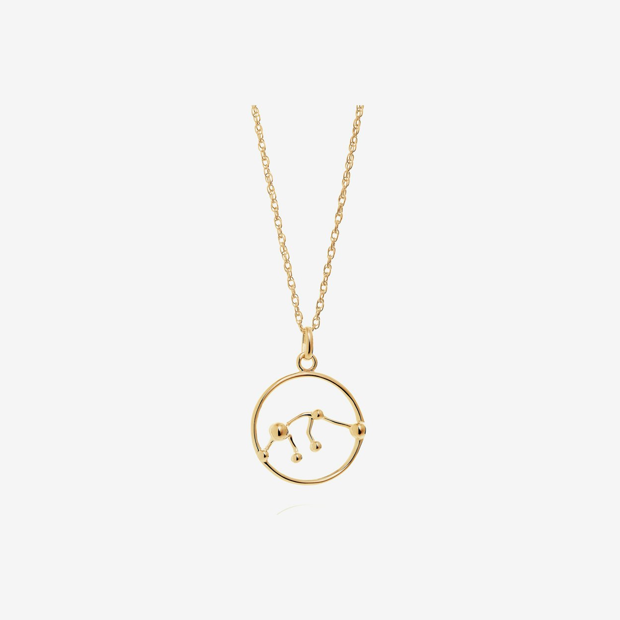 Gold Aquarius Astrology Necklace by Yasmin Everley Jewellery