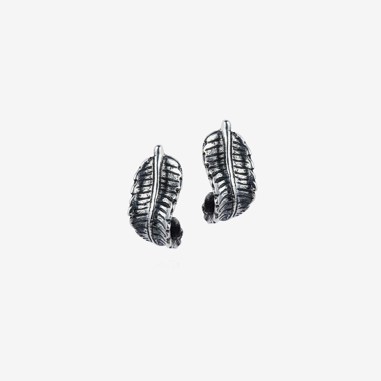 Curled Fern Stud Earrings by Yasmin Everley Jewellery