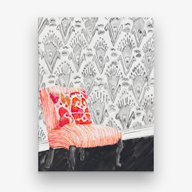 Striped Chair Canvas Print