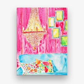 Pink Wall Canvas Print
