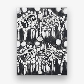 Black And White Chandelier Canvas Print