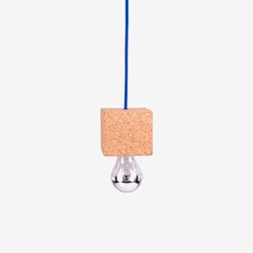 Moco Pendant Lamp - Royal Blue Cable - Cork