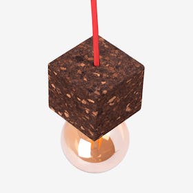 Moco Pendant Lamp - Red / Oak Colour