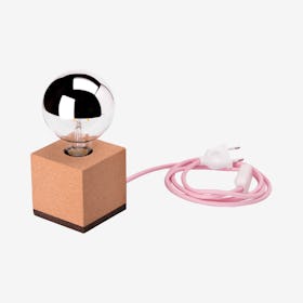 Moco Table Lamp - Baby Pink / Natural / Oak Colour