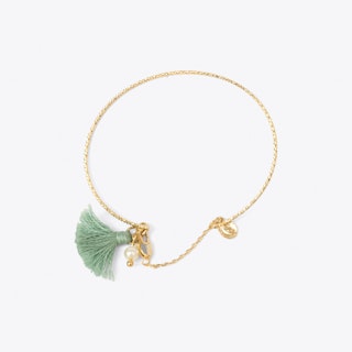Green Tassel Delicate Bracelet