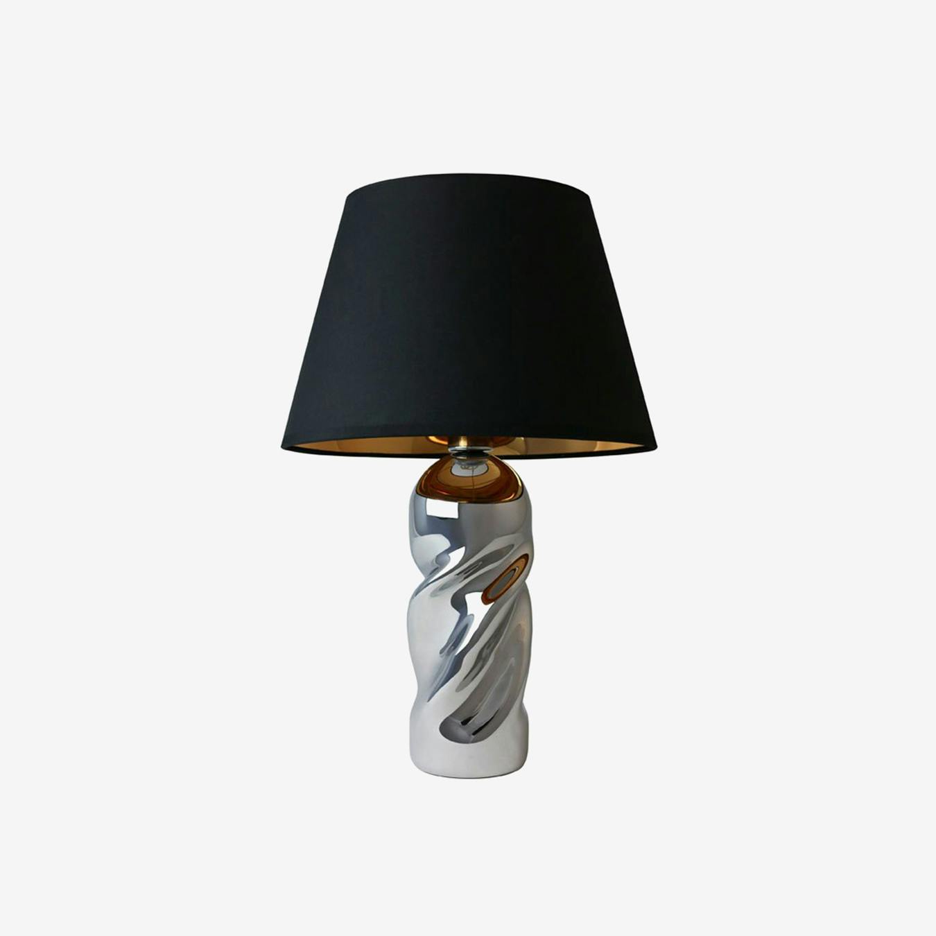 black shade table lamps