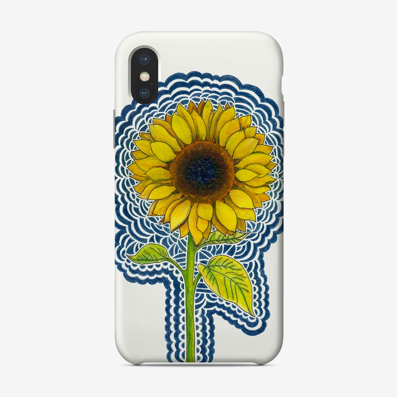 Sunflower Drawing Meditation Phone Case By Kp Design Fy