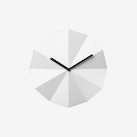 Delta Clock in White