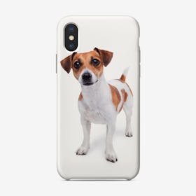 Dog On White Phone Case