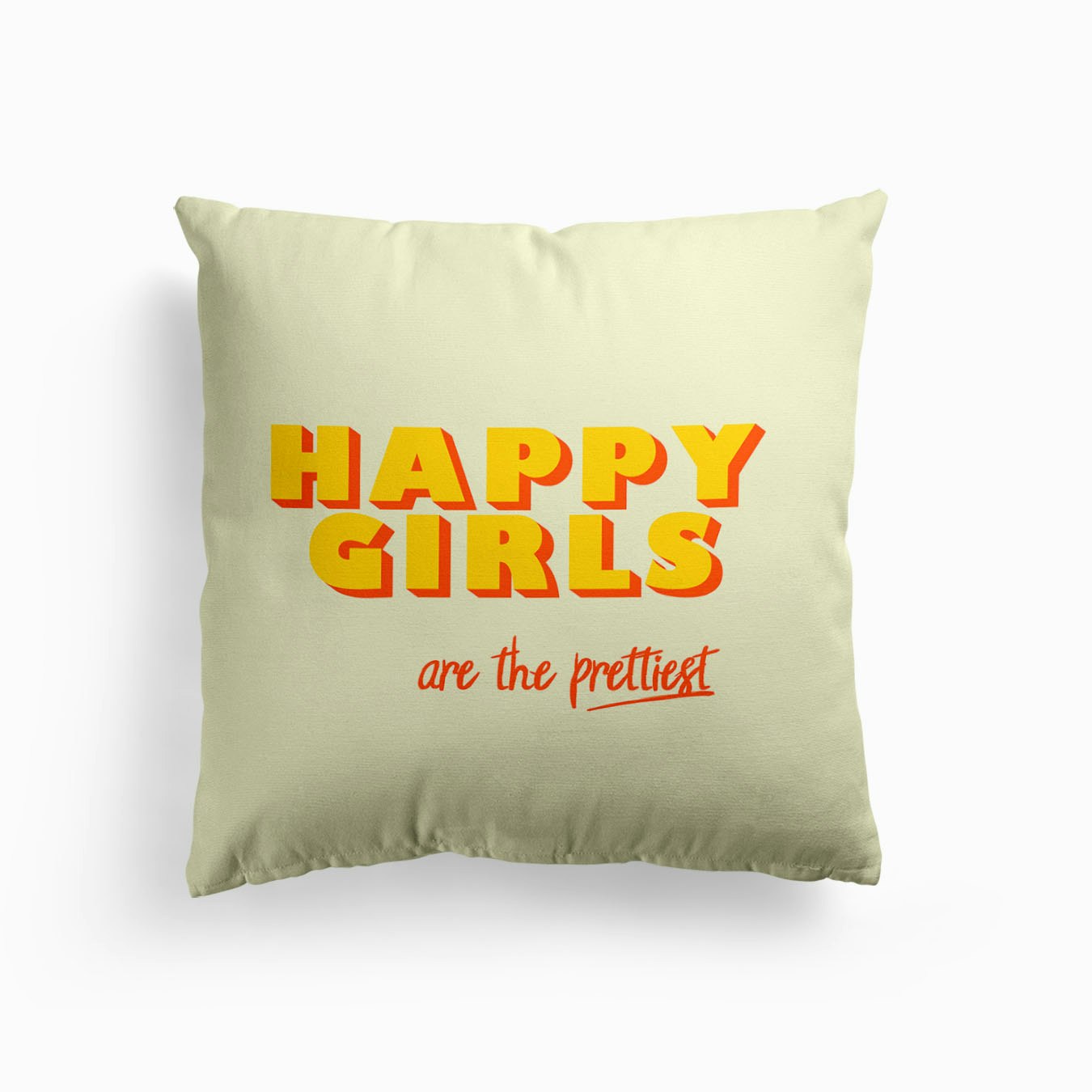 Happy Girls Typography Kissen