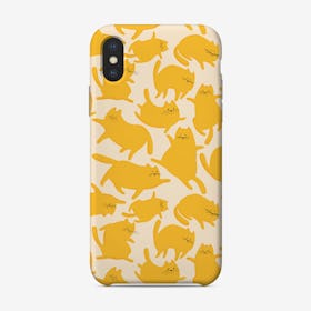 Cats Yellow Pattern Phone Case