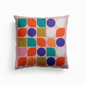 Colorful Geometry Canvas Cushion