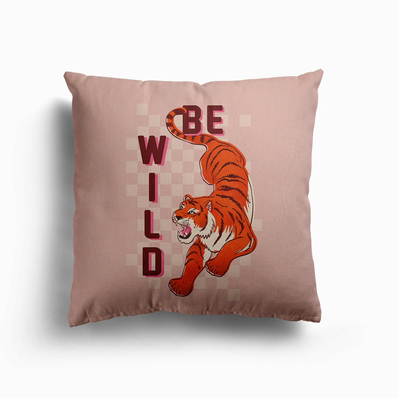 Be Wild Tiger Canvas Cushion by showmemars