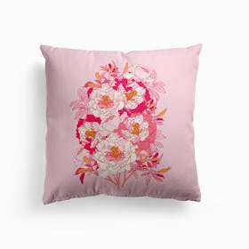Pink Peonies Cushion