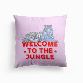 Welcome To The Jungle Retro Tiger Cushion