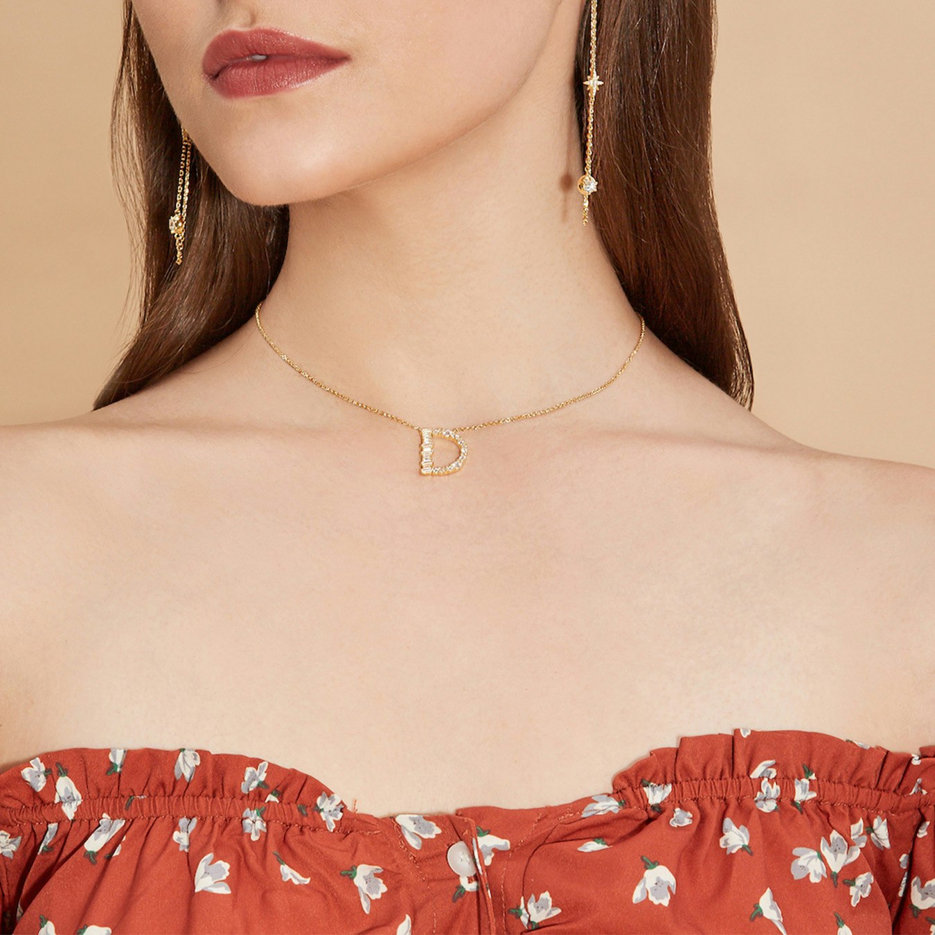 Star Chain Drop Earrings by AVILIO London
