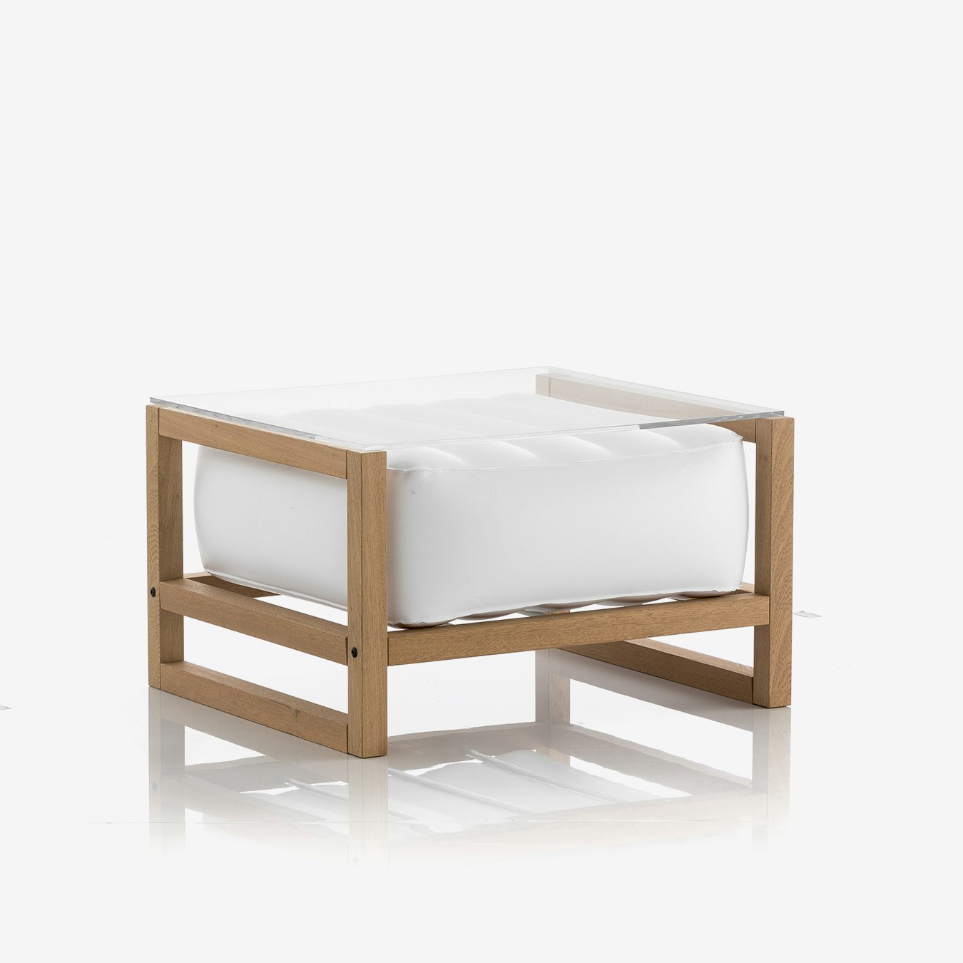 YOKO COFFE TABLE - Opaque White - Wood Frame