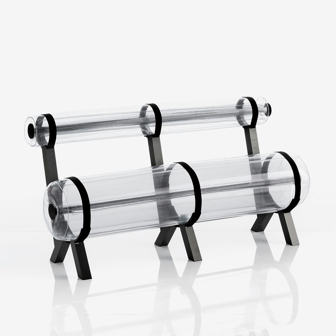 ZIBA BENCH 1M50 - Transparent - Black Frame