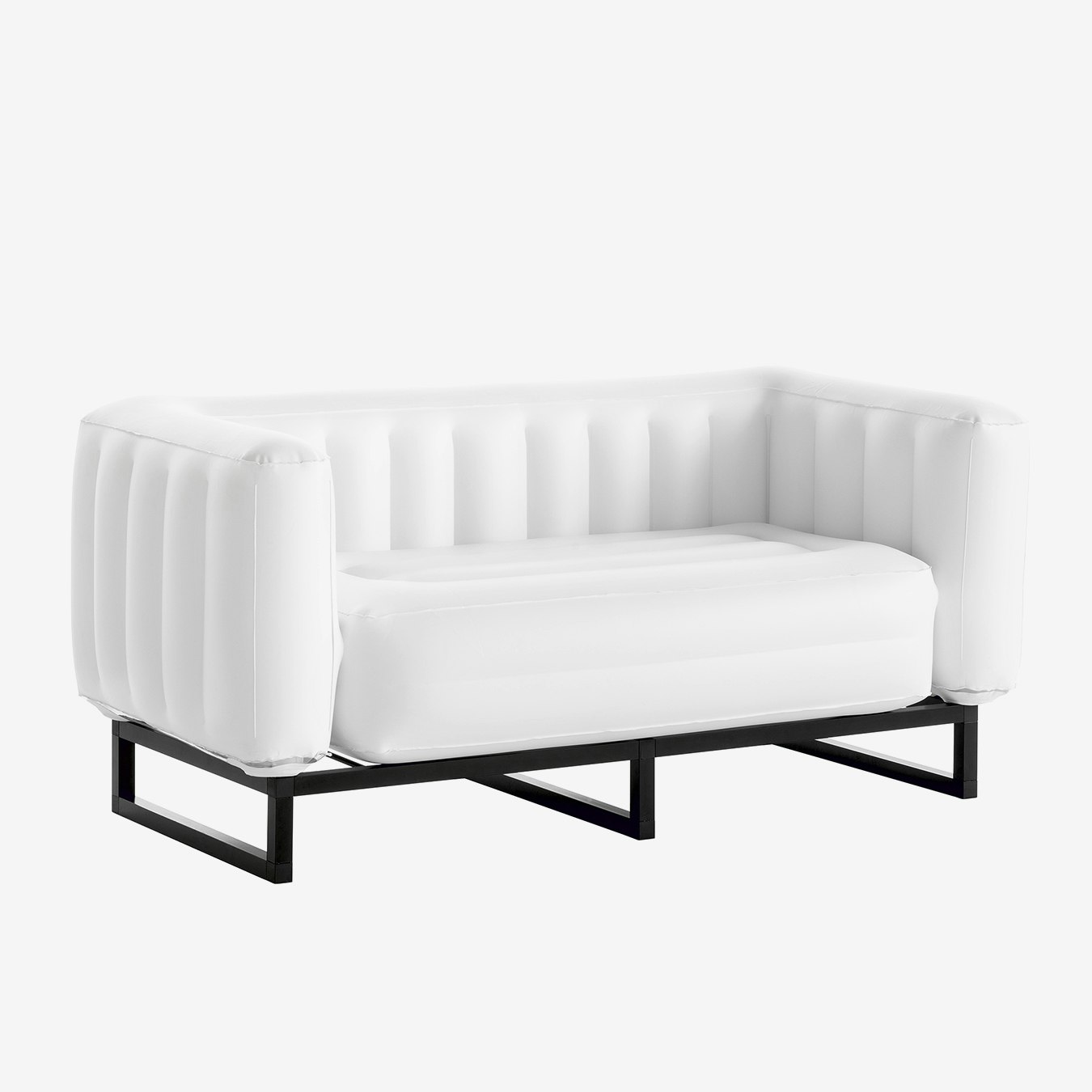YOMI SOFA - Opaque White - Black Frame