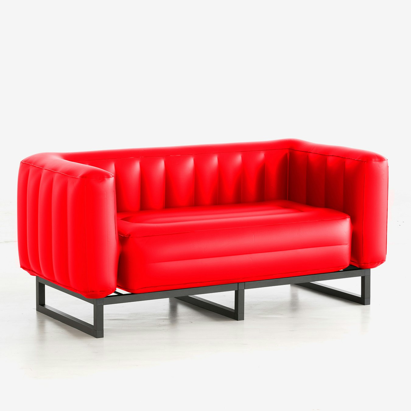 YOMI SOFA - Opaque Red - Black Frame